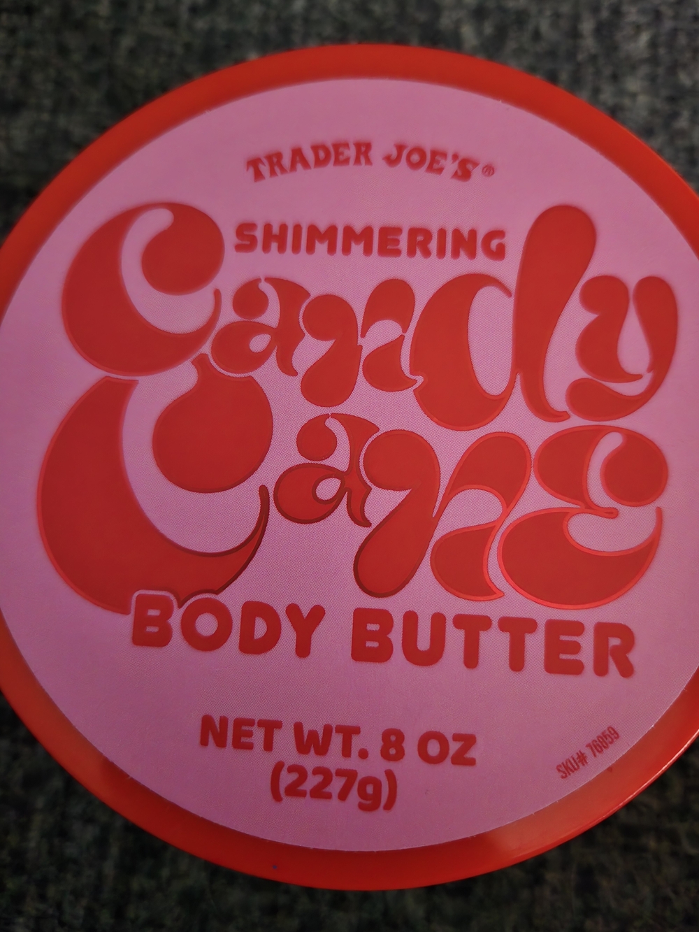NEW Trader Joe's Shimmering Candy Cane Body Butter